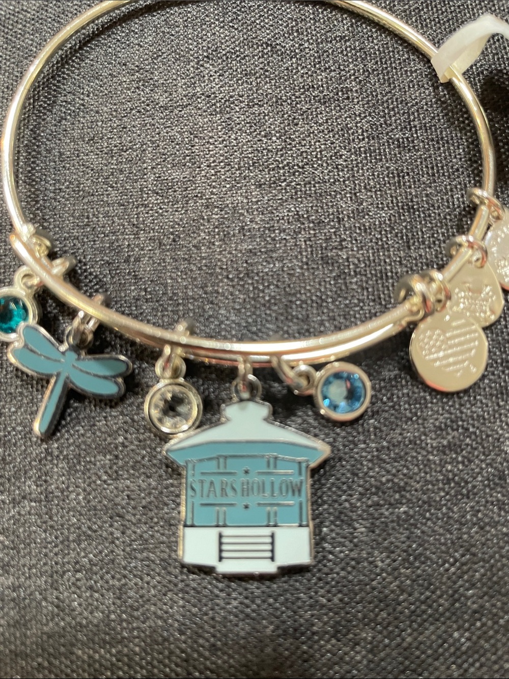 Alex and Ani GILMORE GIRLS Stars Hollow Multi Charm Bangle Bracelet NWT Retired - Picture 5 of 8